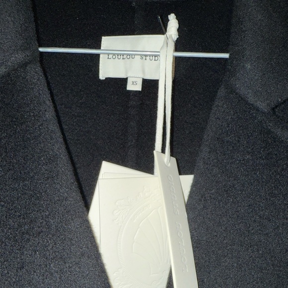 LouLou De Saison Borneo Wool Cashmere Coat, XS, Black - Picture 9 of 11